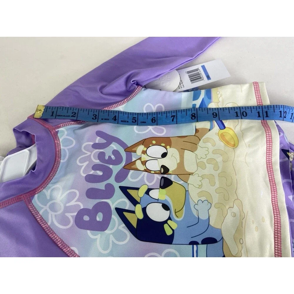 Bluey Bingo 2 Piece Rash guard Top Bottoms Swim Set Swimwear Girls 18 Months